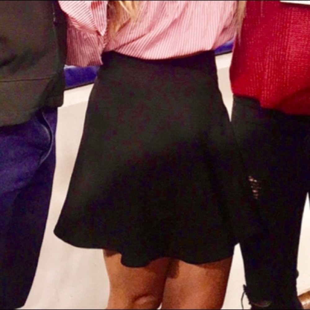 Black mini skirt